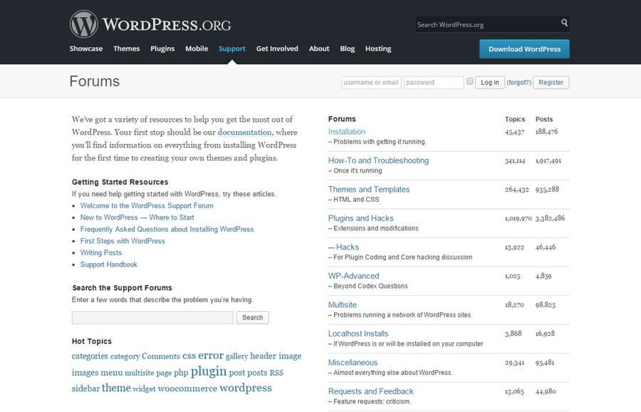 WordPress Support Forum