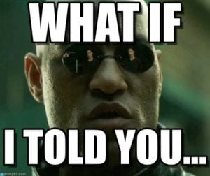 Morpheus wearing sunglasses saying 