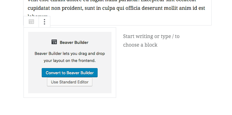Beaver Builder in Gutenberg for WordPress