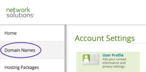 Manage domains on Network Solutions