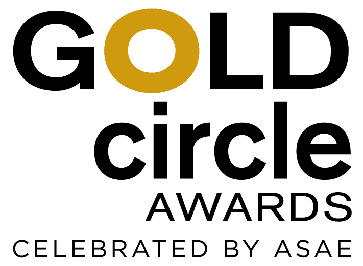 Gold circle awards logo