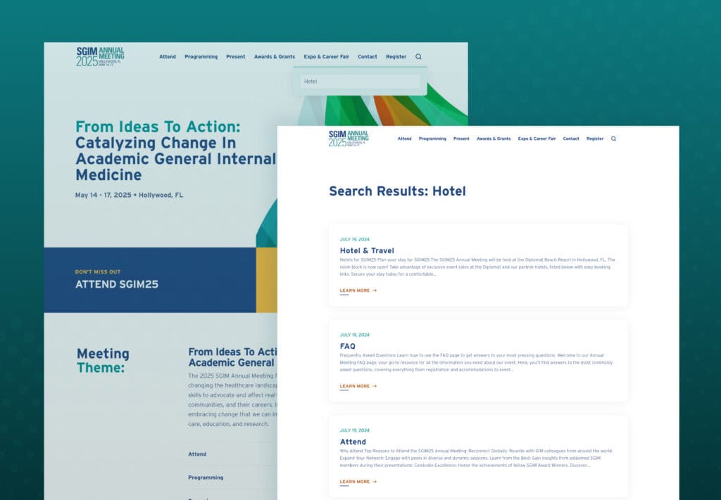 Screenshot of SGIM Basic Search