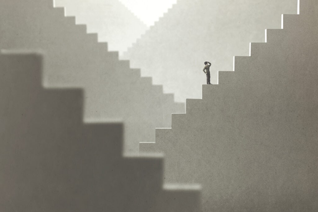Photo of stair maze